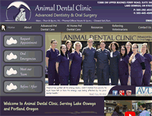 Tablet Screenshot of animaldentalclinicnw.com